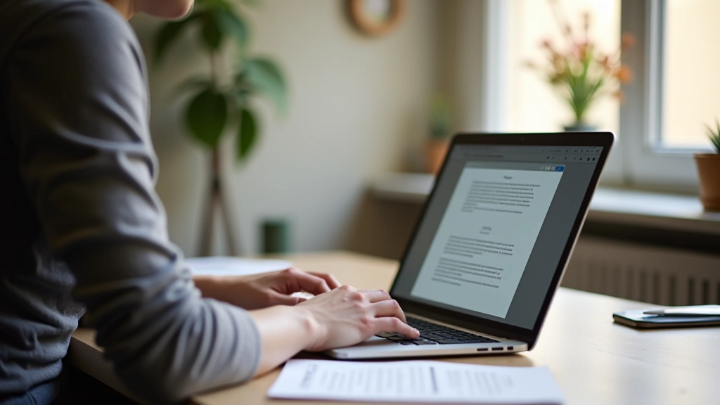 Schermo di computer con articolo in fase di editing e revisione per la pubblicazione